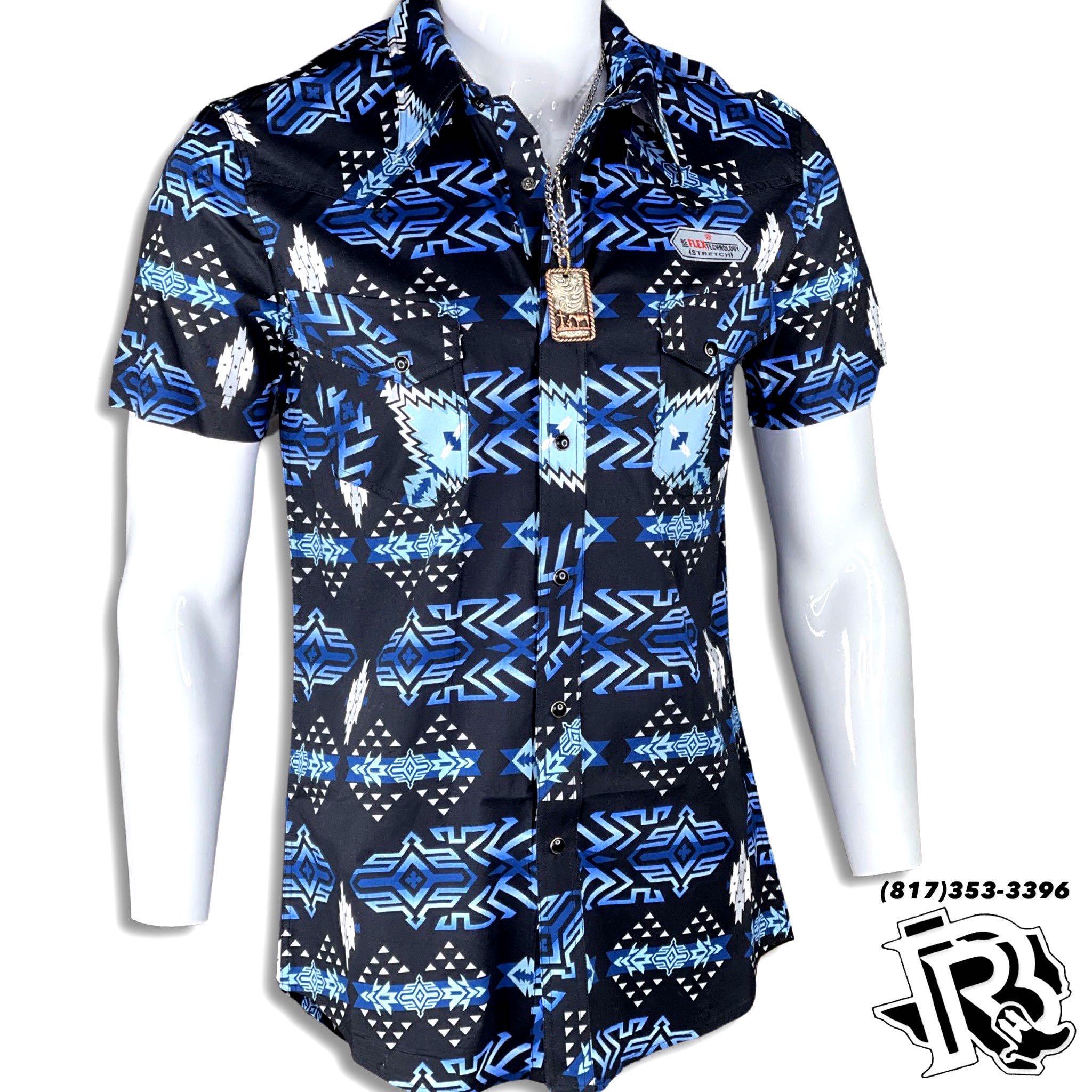 “ OLIVER “ | MEN'S ROCK ROLL SHORT SLEEVE SHIRT (B1S3315)