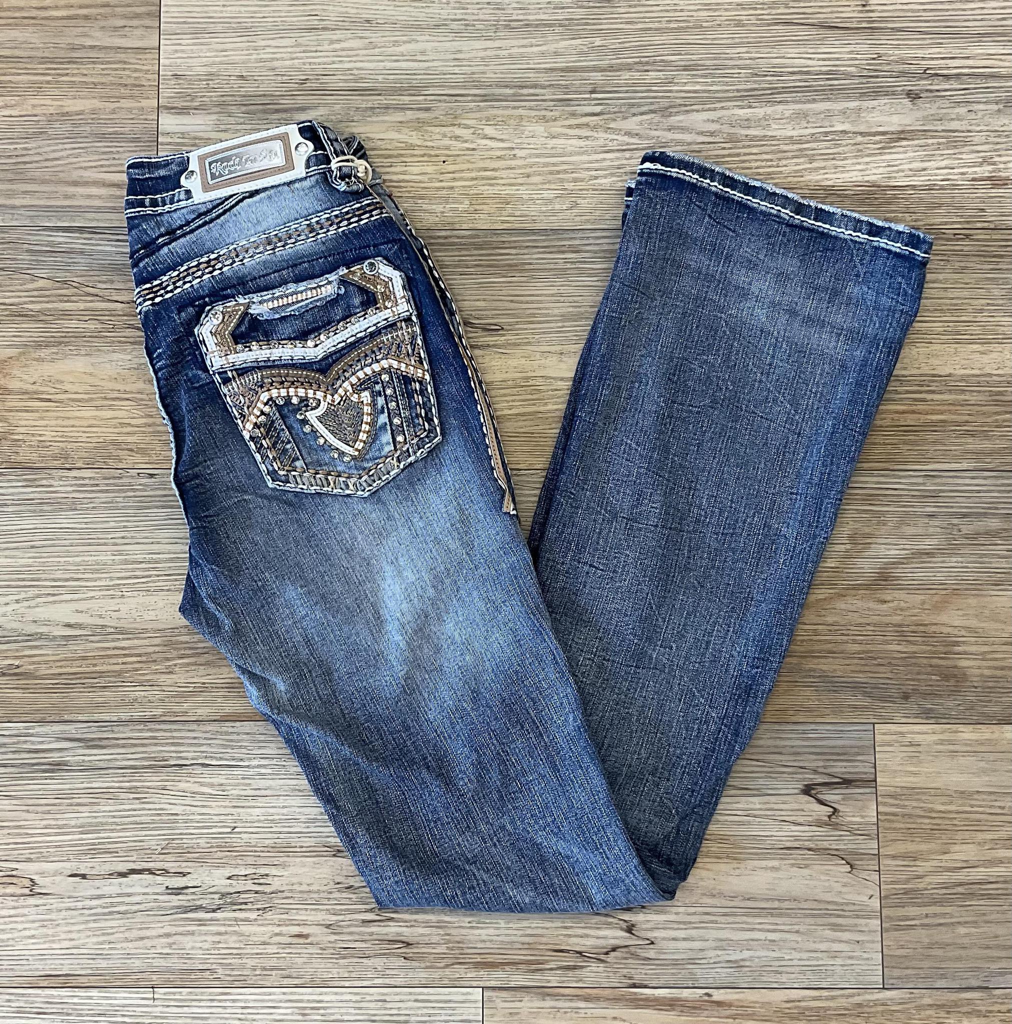 “ LENN “ | Womens Western Jeans Stone rhinestone
