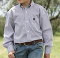 CINCH BOY’S LONG SLEEVE WHITE STRIPE SHIRT | MTW7060421