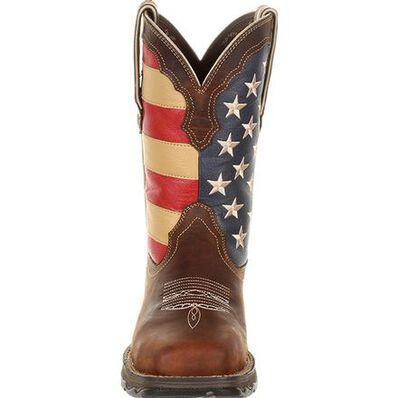 WORK BOOT (NO STEEL TOE) | DURANGO® WOMEN PATRIOTIC FLAG WORK BOOT  DRD0234