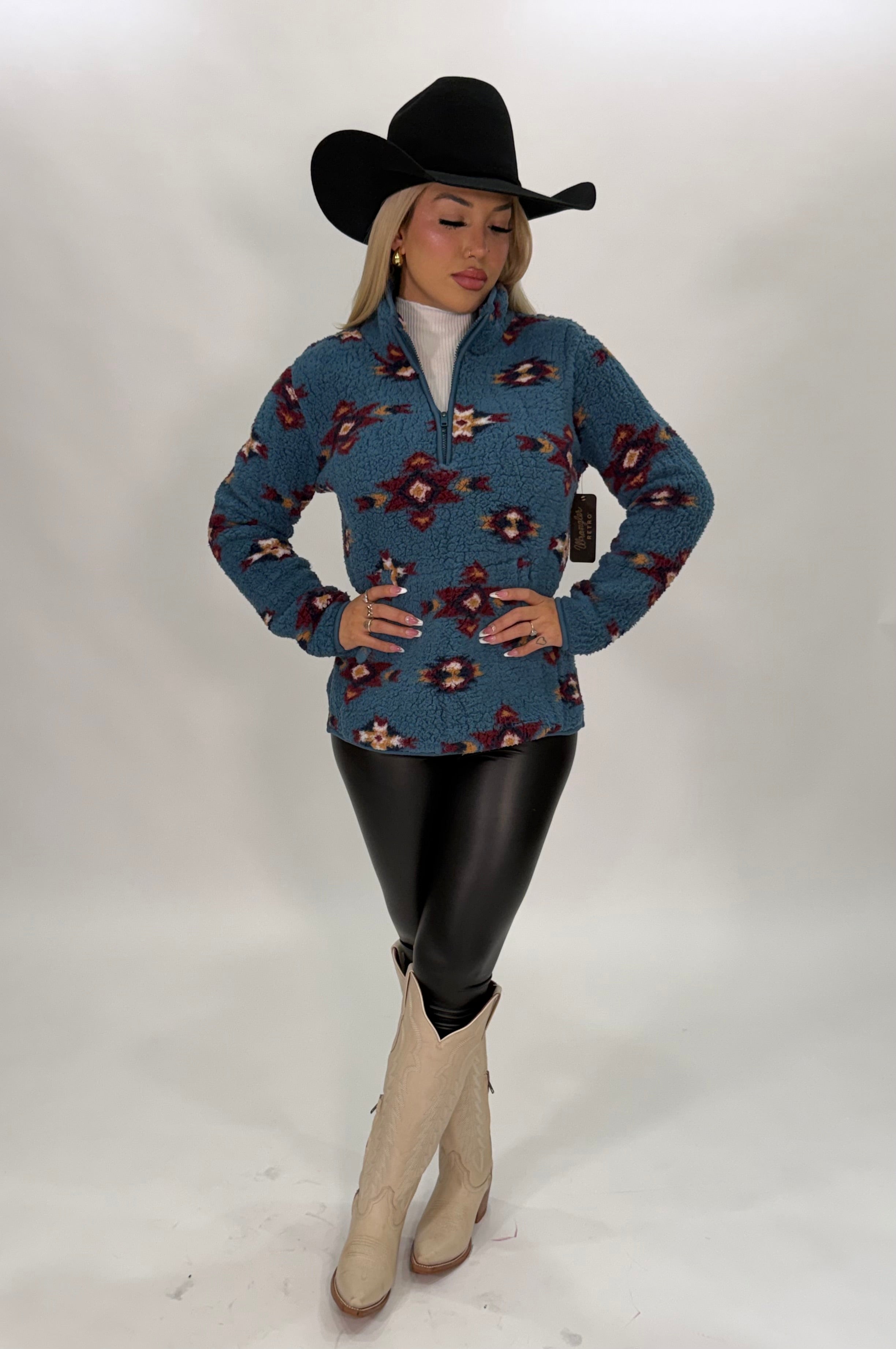 “ Mikaela  “ | WOMEN SWEATER AZTEC BLUE WRANGLER 112321240