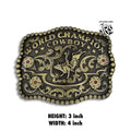 “ World Champion Cowboy “ | MEN WESTERN BELT BUCKLE SQUARE