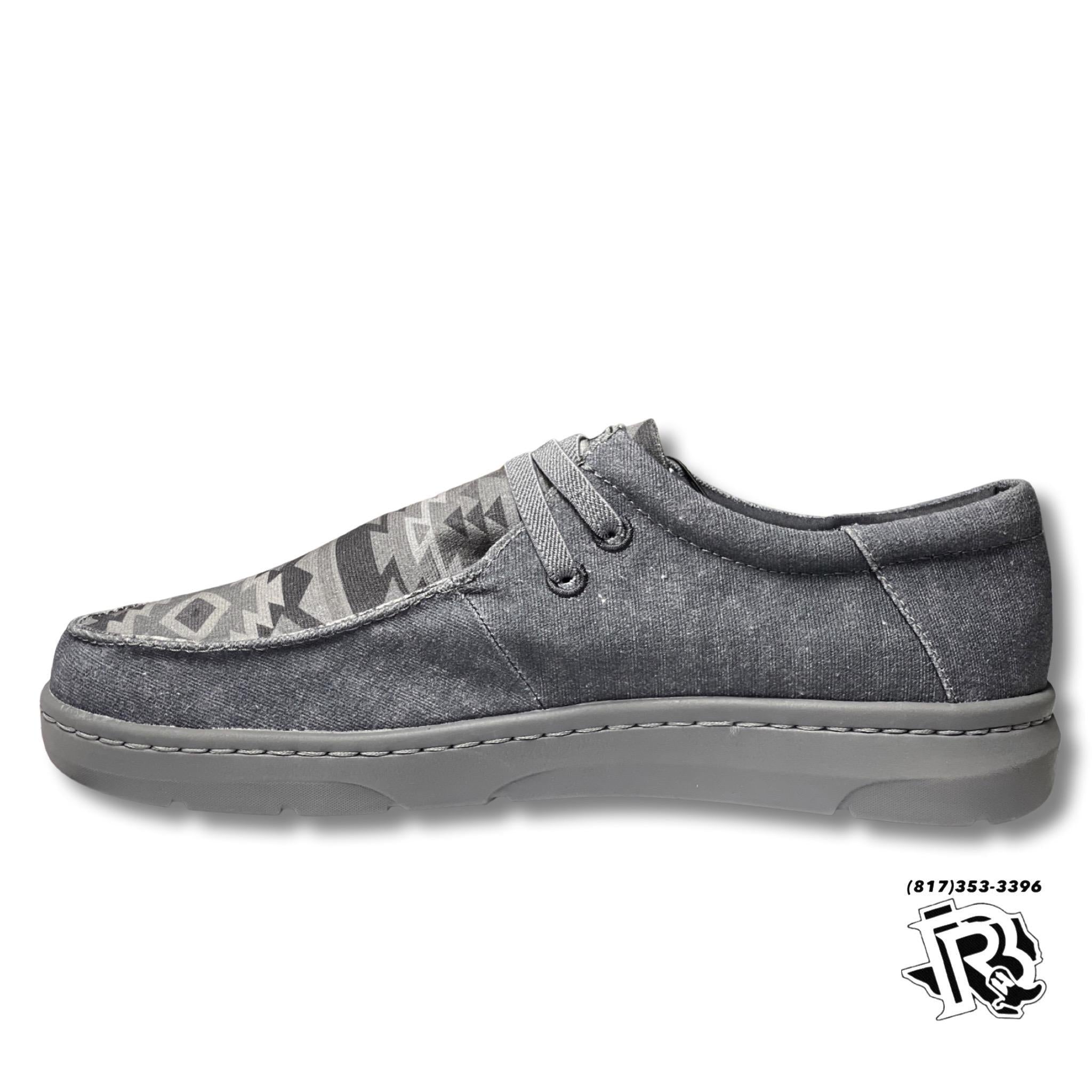 “ JIMMY “ | MEN'S ARIAT HILO STRETCH LACE CHARCOAL/GRAY AZTEC PRINT 10040438
