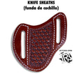 “ Kyler  “ | KNIFE SHEATHS COGNAC TOOLED LEATHER