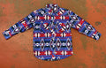 Boy's Rock&Roll Blue and Red Aztec Print (B8S7052)