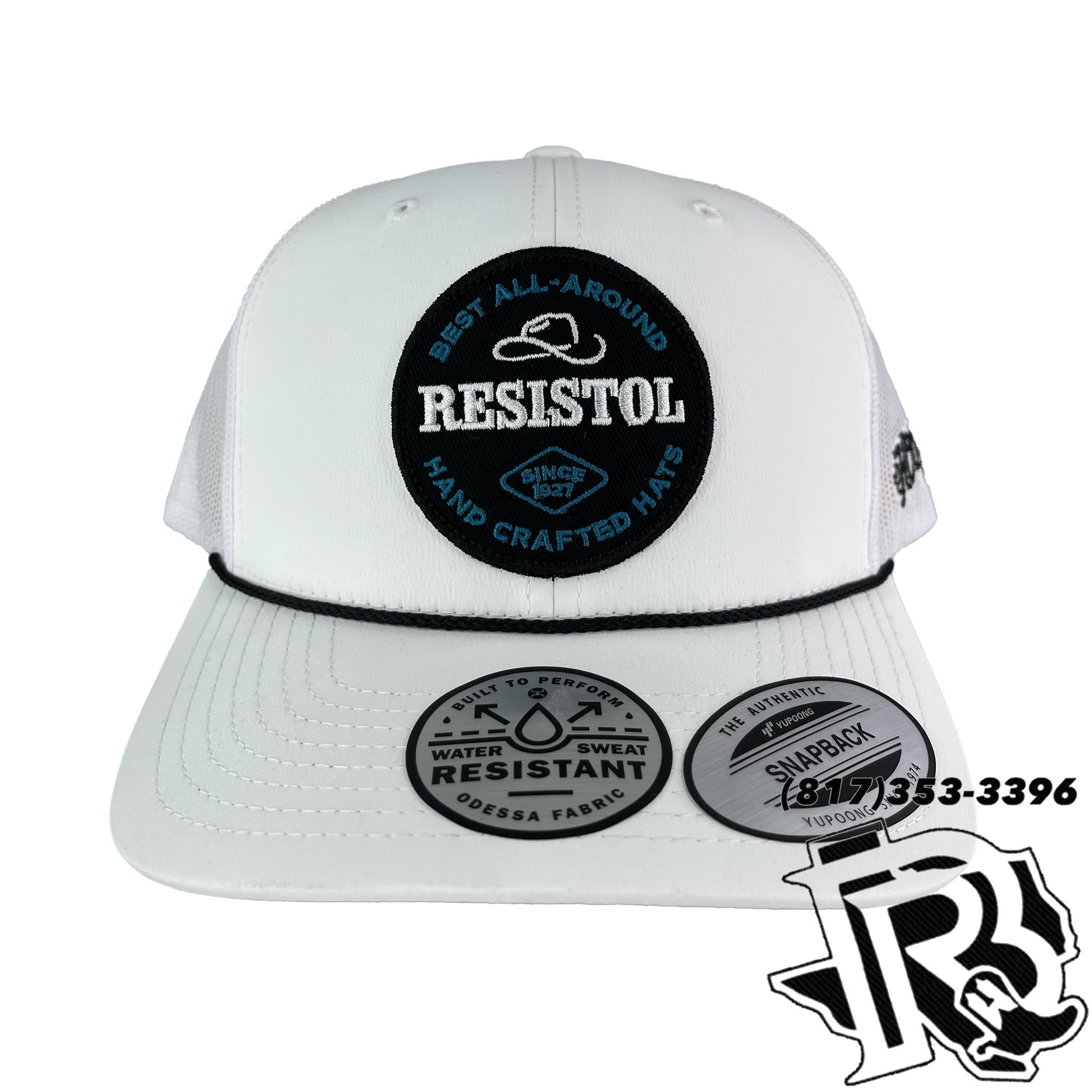HOOEY CAPS | RESISTOL WHITE WITH TURQUOISE