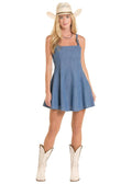 ROCK & ROLL WOMEN BUCKLE DENIM DRESS |BWD0R08788