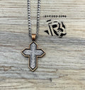 TWISTER 24" CHAIN COPPER CROSS NECKLACE | 32167