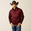 MENS ARIAT  CALDWELL REINFORCED WINDSOR WINE SNAP SWEATER| 10052780
