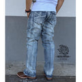 03 | BOOTCUT IRON SPUR MED BLUE WESTERN MEN JEANS