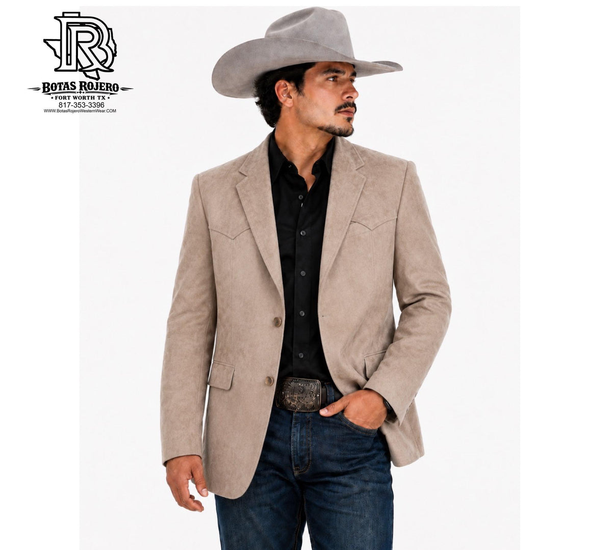 SPORT COAT | CAMEL MICROSUEDE WESTERN DESIGN