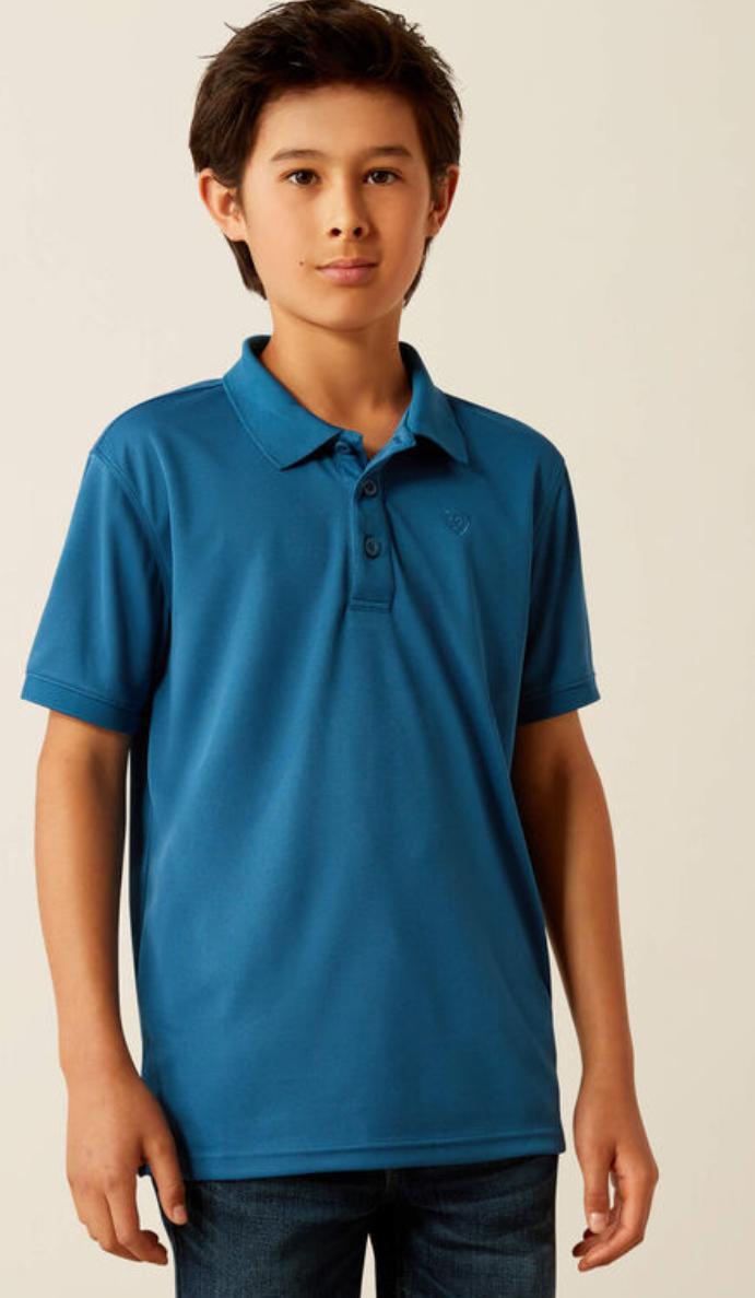 BOYS ARIAT BLUE SAPPHIRE POLO| 10055280