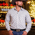MENS ARIAT WARREN CLASSIC FIT OFF WHITE LONG SLEEVE SHIRT | 10053916