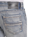 ROCK & ROLL MEN’S LIGHT WASH SLIM FIT STRAIGHT BOOT  JEANS |BM1RD09813
