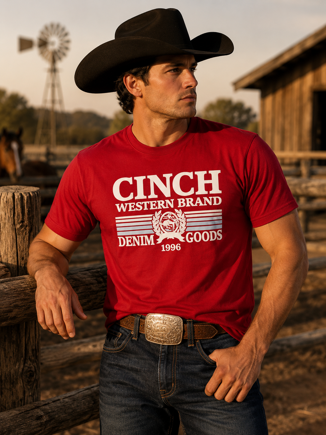CINCH MENS RED TEE | MTT1690686