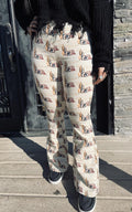 WOMAN WESTERN PRINT PULL ON FLARE BEIGE ROCK & ROLL |RRWD6PRZUB