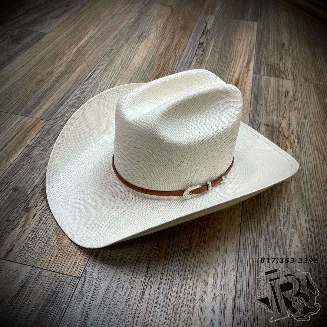 “ PRIMO COGNAC “ | 4 INCH STETSON STRAW HAT IVORY