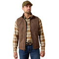 Ariat Men's Vernon Wren Faux Leather Print Softshell Vest |10079403