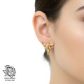 GOLD PLATED BULLHEAD EARRINGS