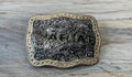 ARIAT RECTANGLE BUCKLE ROPE EDGE  BUCKLE | A37014