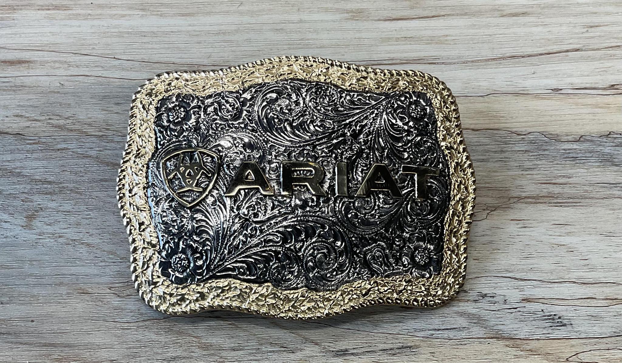 ARIAT RECTANGLE BUCKLE ROPE EDGE  BUCKLE | A37014