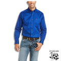 “ Jason “ | MEN ARIAT FITTED SOLID BLUE ARIAT SHIRT BUTTON UP |10034225