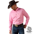 MEN SOLID TWILL SHIRT PINK 10016692