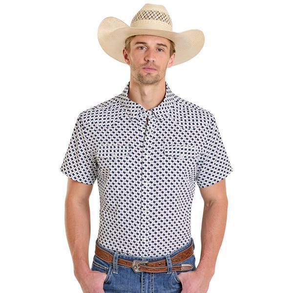 Panhandle  Men's Texas Novelty Short Sleeve Snap Shirt| TMN3S08221