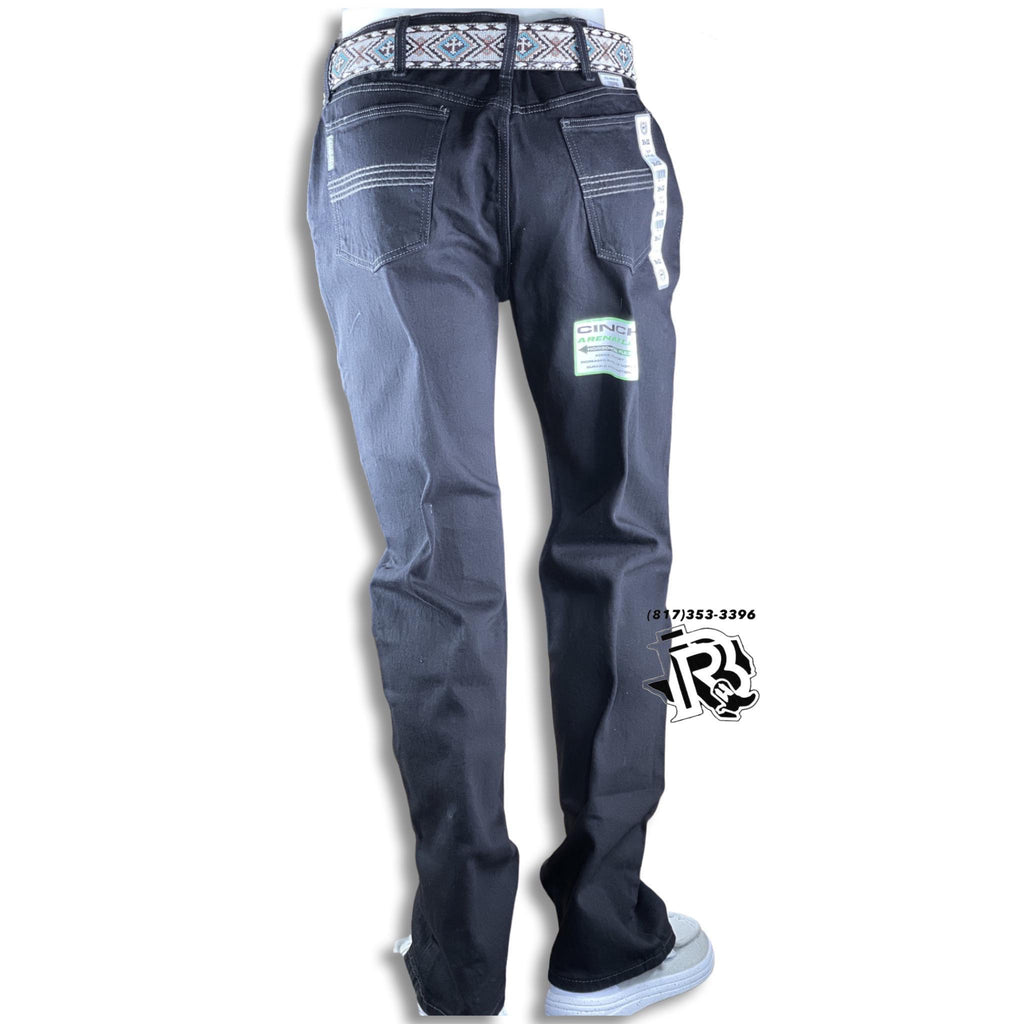 STRAIGHT LEG MEN'S CINCH JEANS BLACK JEANS MB98034012 SILVER LABEL