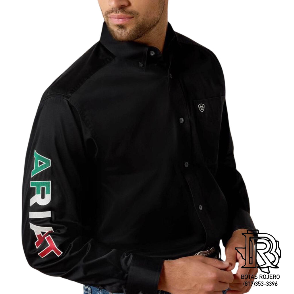 ARIAT BLACK MEXICO TEAM LOGO TWILL MENS SHIRT 10038500