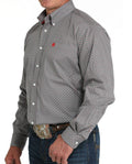 CINCH MEN’S GREY GEOMETRIC PRINT SHIRT | MTW1105985