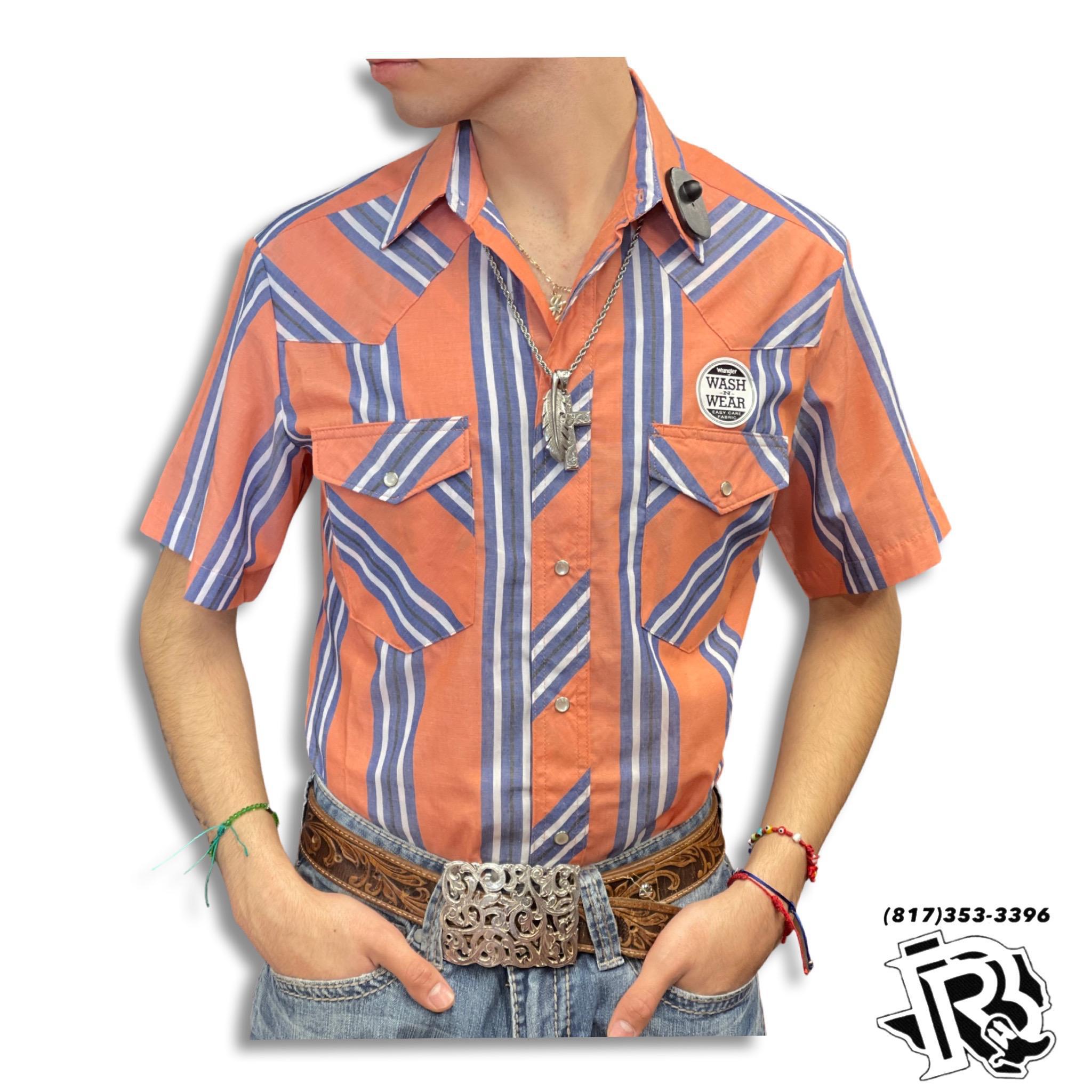 “ Uriel “ |  MEN WRANGLER WESTERN SHIRT PEACH  VINTAGE STRIPES 1075201AA