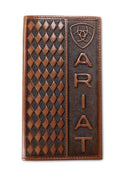 ARIAT RODEO DIAMOND EMBOSSED BROWN WALLET | A3568402