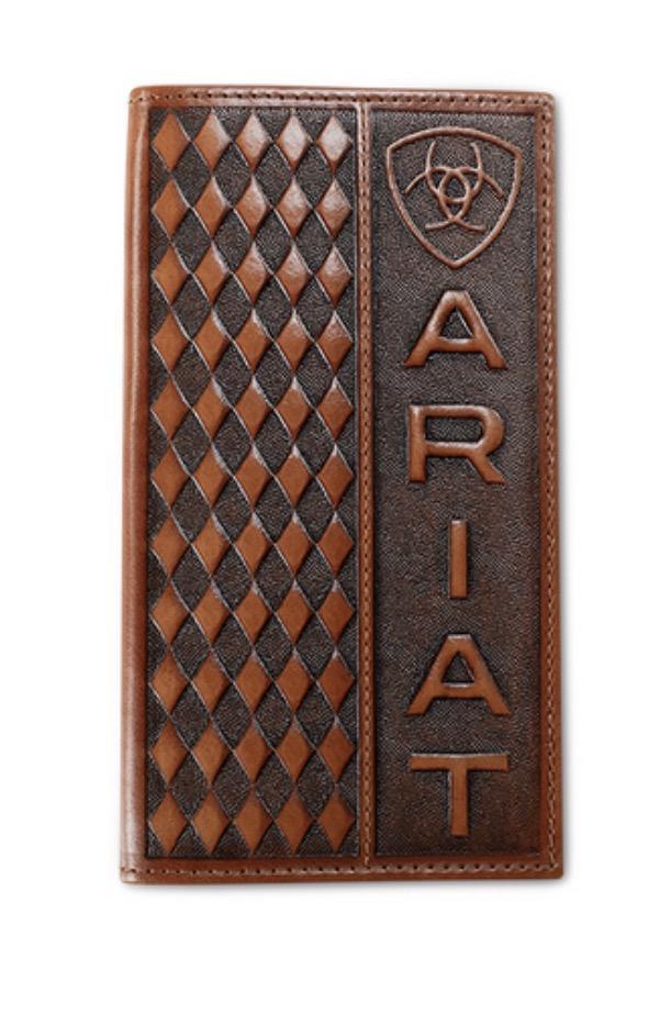 ARIAT RODEO DIAMOND EMBOSSED BROWN WALLET | A3568402