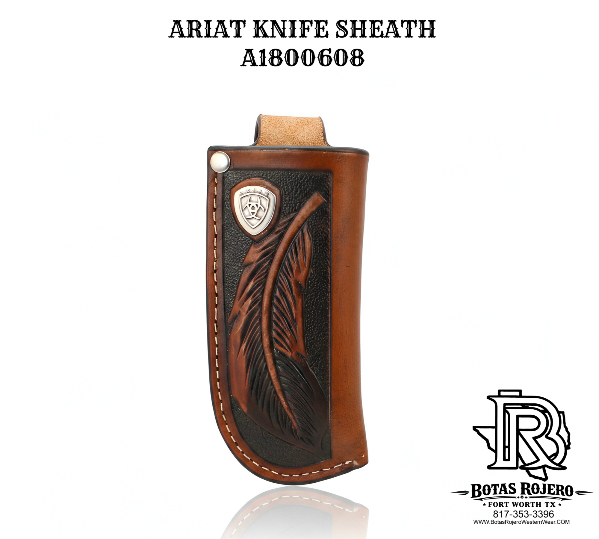 ARIAT KNIFE SHEATH | TOOLED FEATHER A1800608