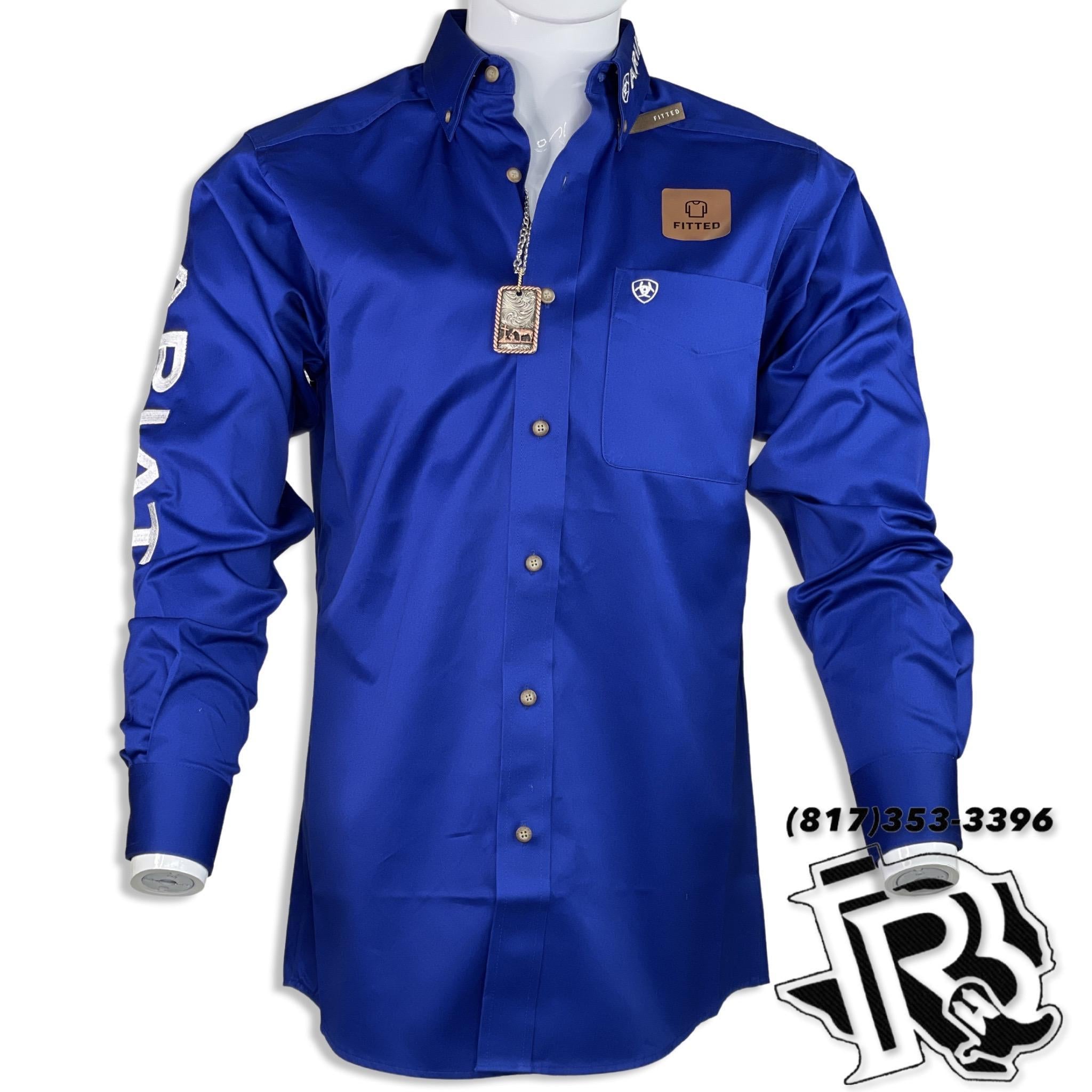 SOLID ULTRAMARINE  MEN SHIRT | LONG SLEEVE ARIAT MEN WESTERN SHIRT 10034232