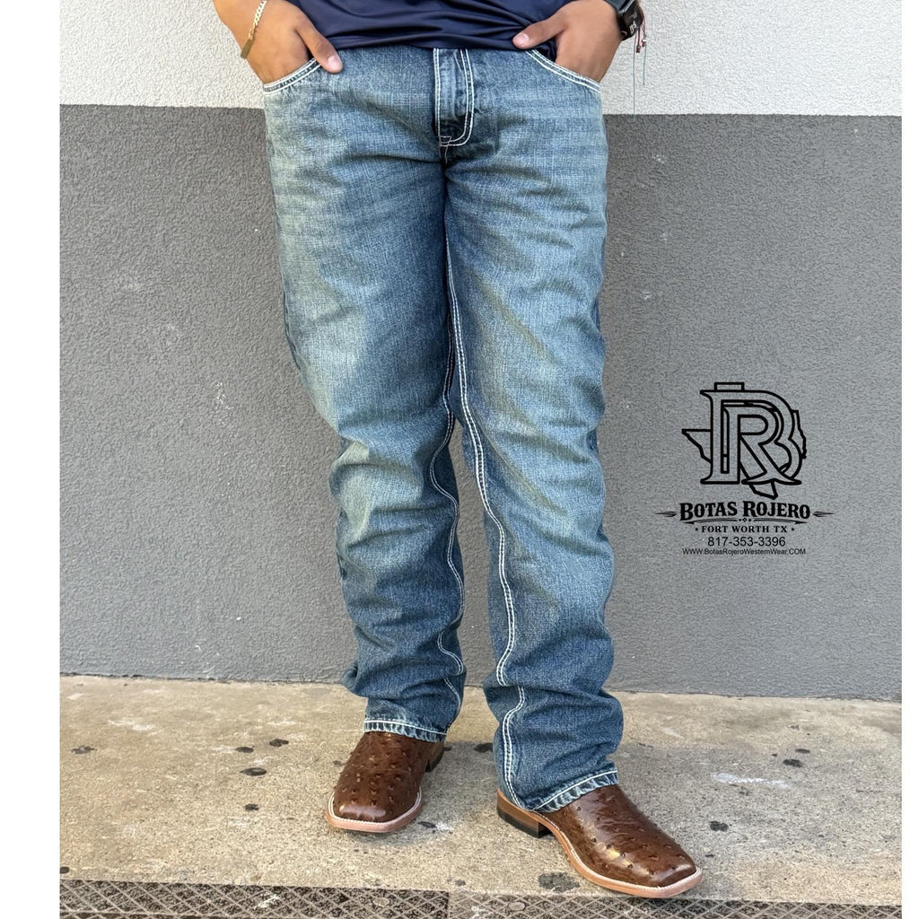 01 | STRAIGHT | MED BLUE | IRON SPUR | MEN WESTERN JEANS