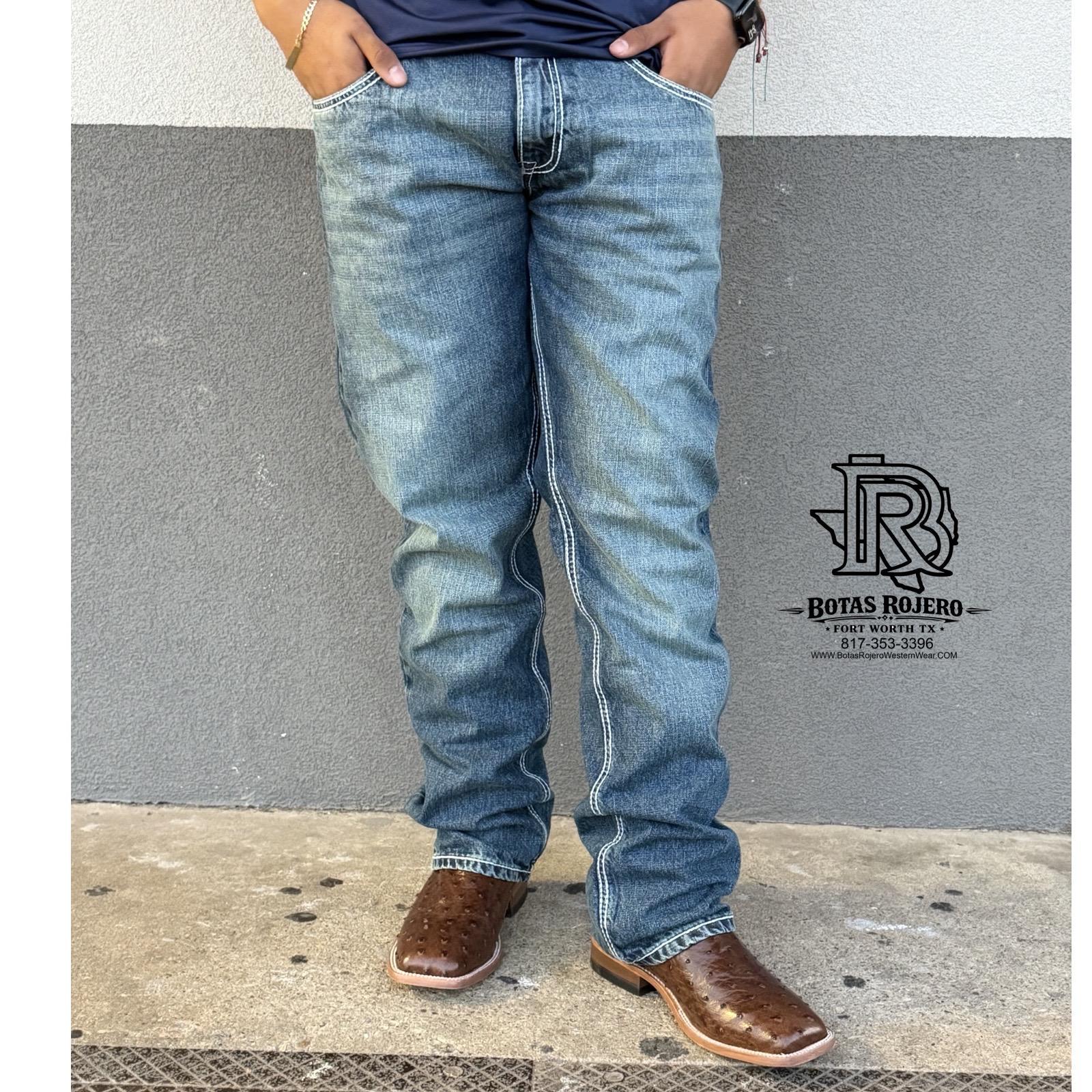 01 | STRAIGHT | MED BLUE | IRON SPUR | MEN WESTERN JEANS