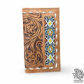 “  Sunburst “ | Leather Tooled Leather With Beaded Handmade