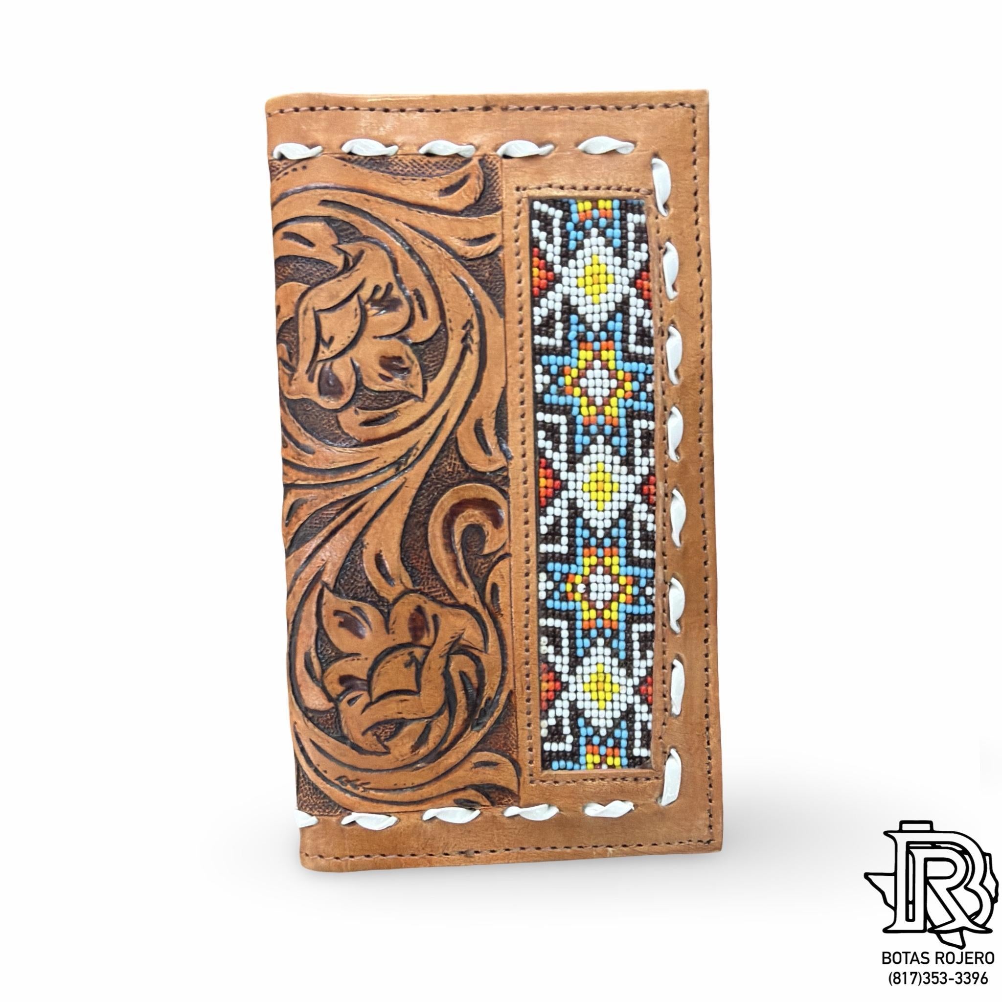 “  Sunburst “ | Leather Tooled Leather With Beaded Handmade