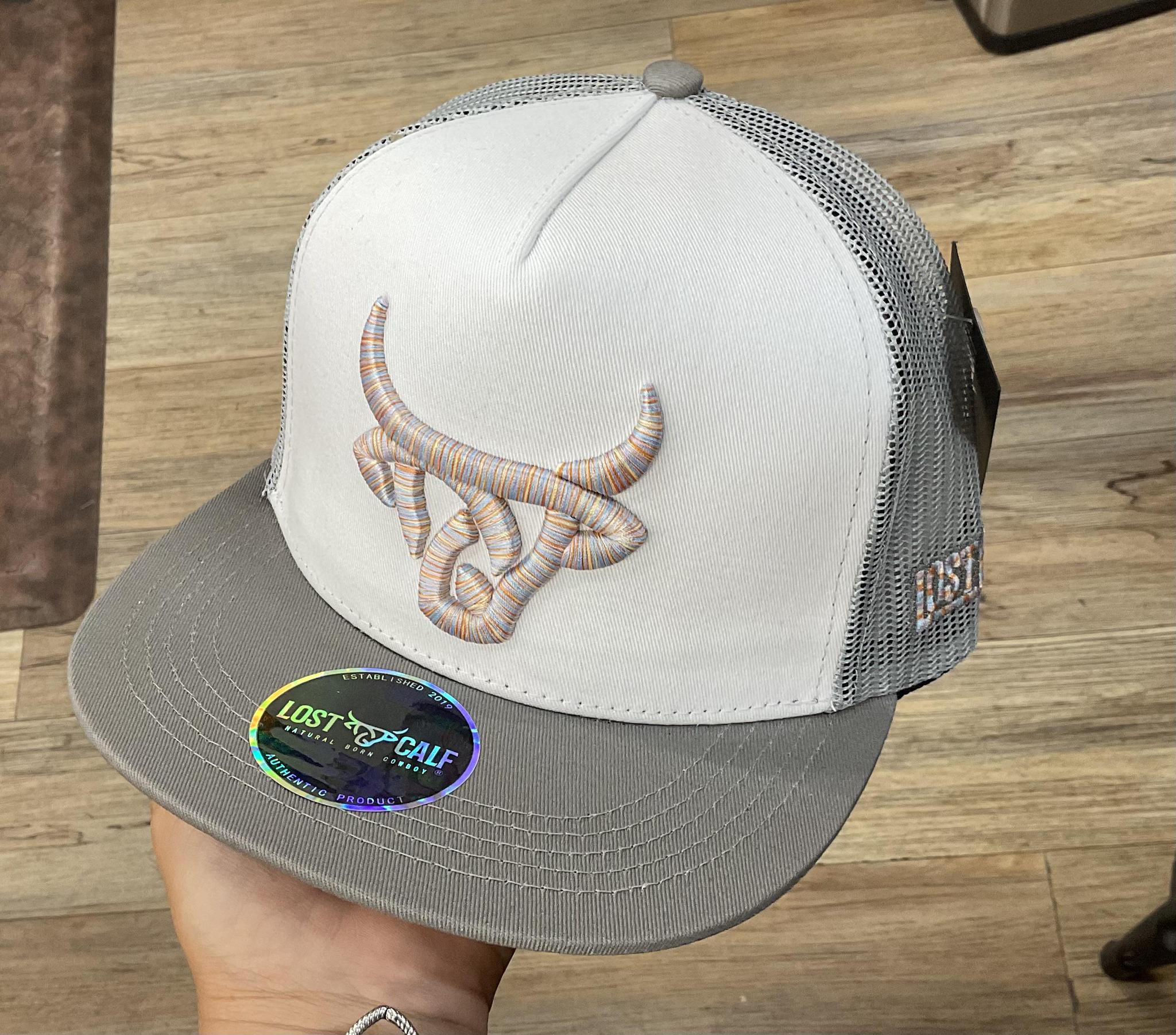 “ AZEL “ | MEN’S  CAP GREY LOST CALF