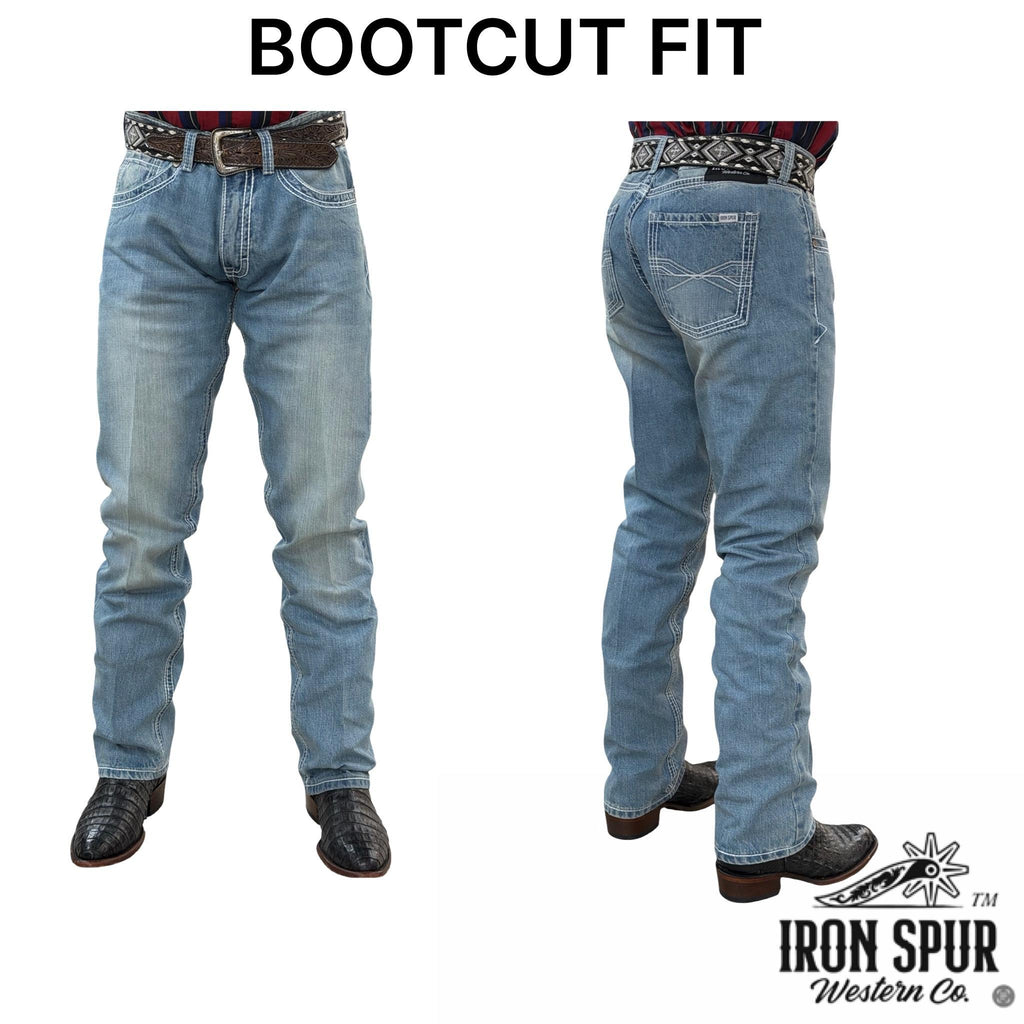 07 | Iron Spur Men’s Straight-Leg Western Jeans – Light Wash