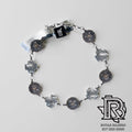 ANGEL RANCH WOMENS CHAIN BELT ENGRAVED CONCHOS MULTICOLOR | D140010697