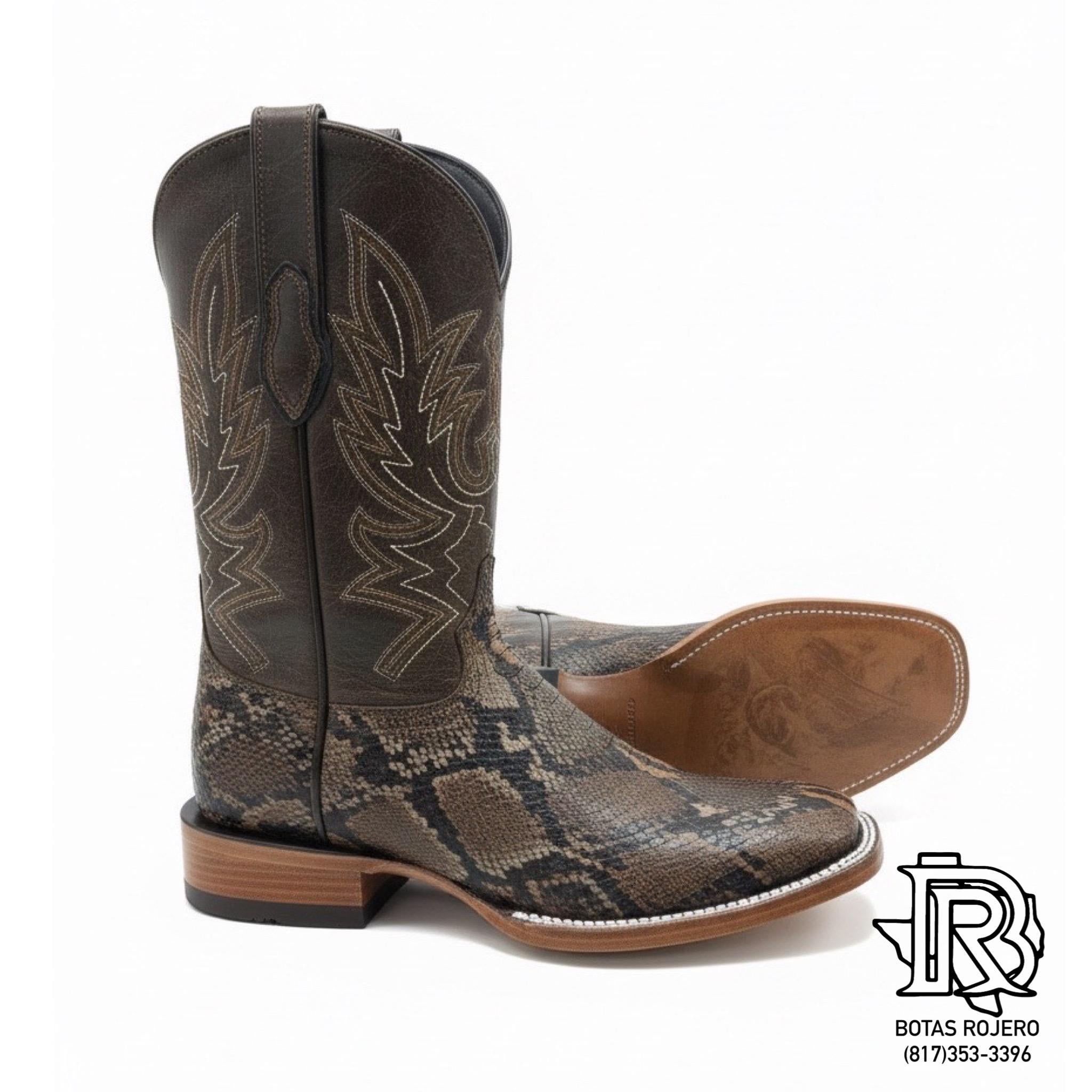 ‘’LEO’’ PYTHON CHOCO/MANGLAR WESTERN BOOTS