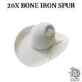 20X BONE IRON SPUR FELT HAT OPEN CROWN 4 1/4