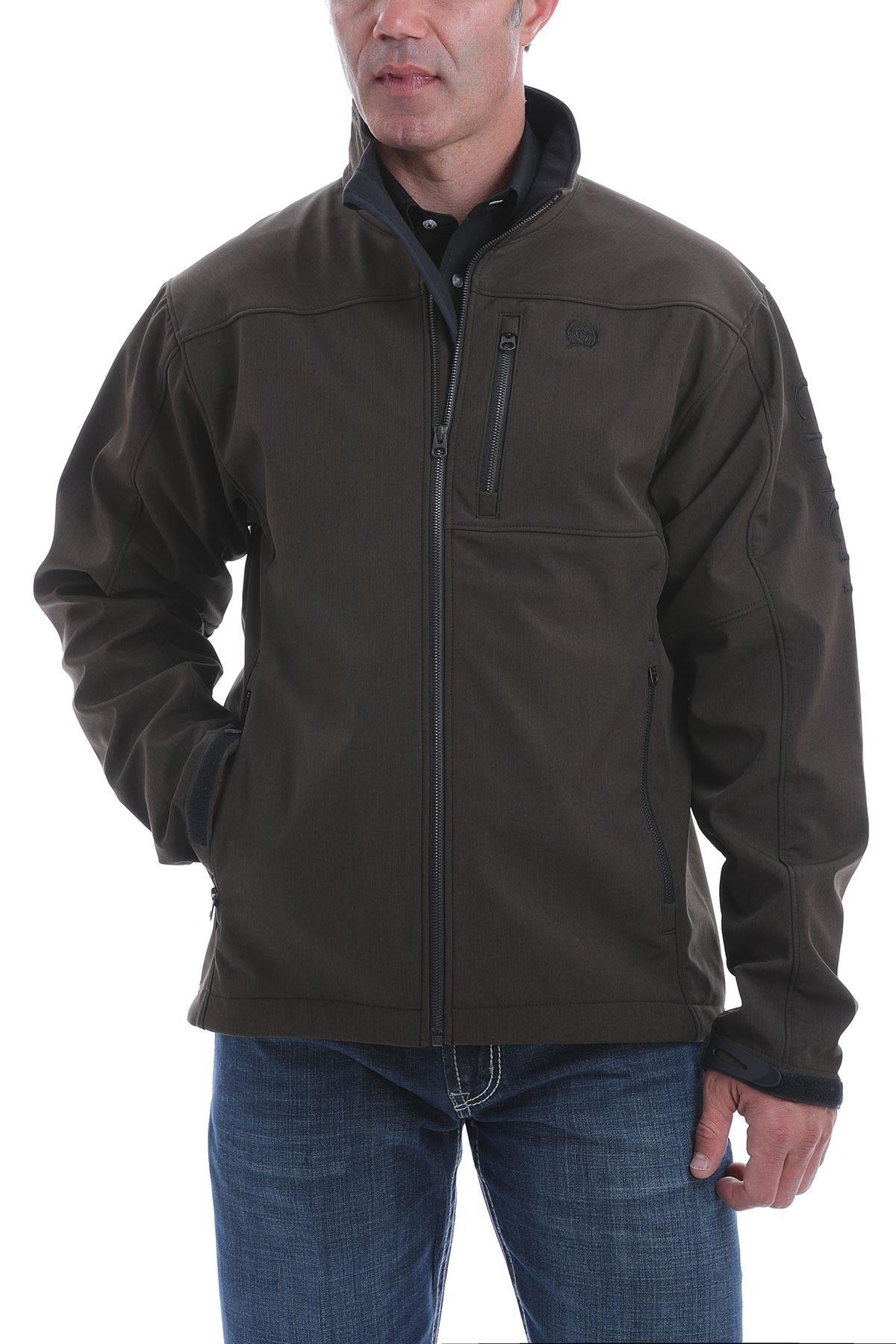 CINCH | MENS TEXTURED BONDED JACKET BROWN/BROWN | MWJ1500003