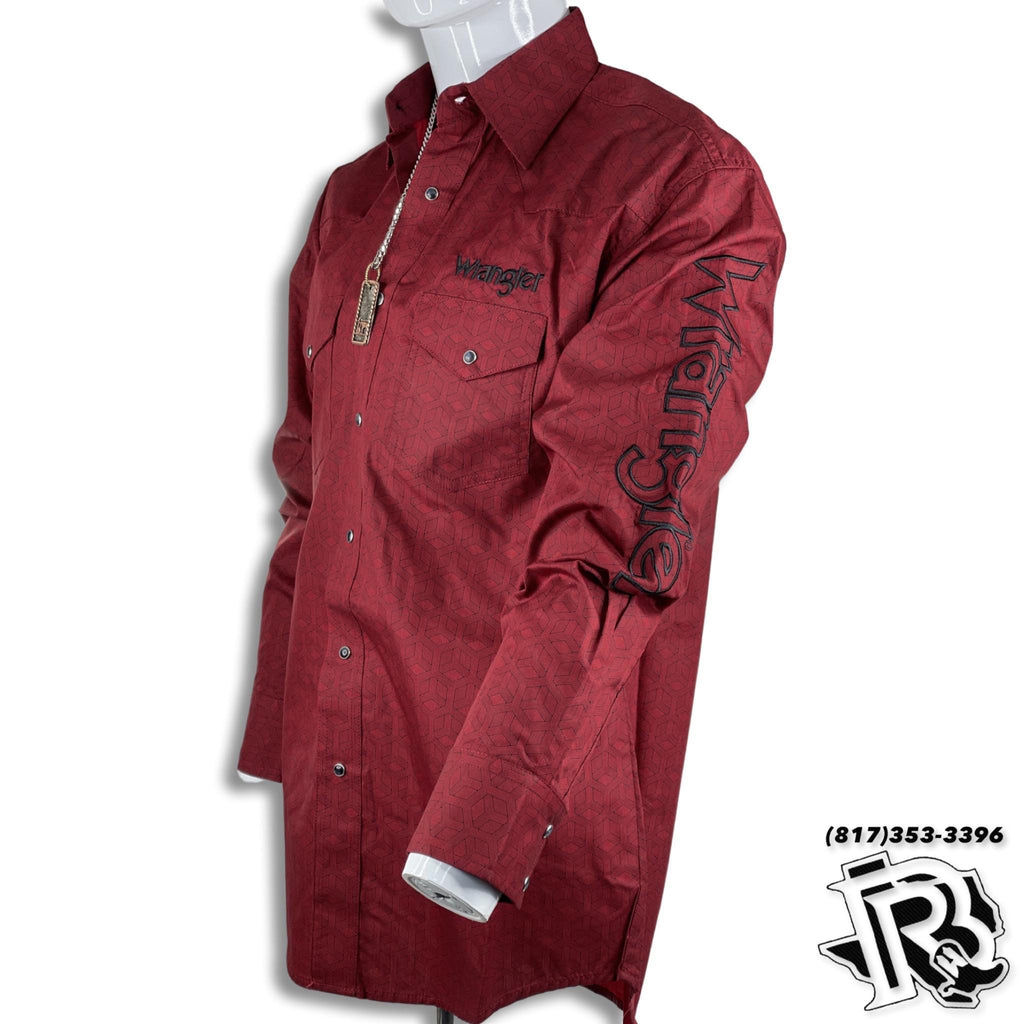 RED PATTERN | MEN WESTERN WRANGLER LONG SLEEVE SHIRT