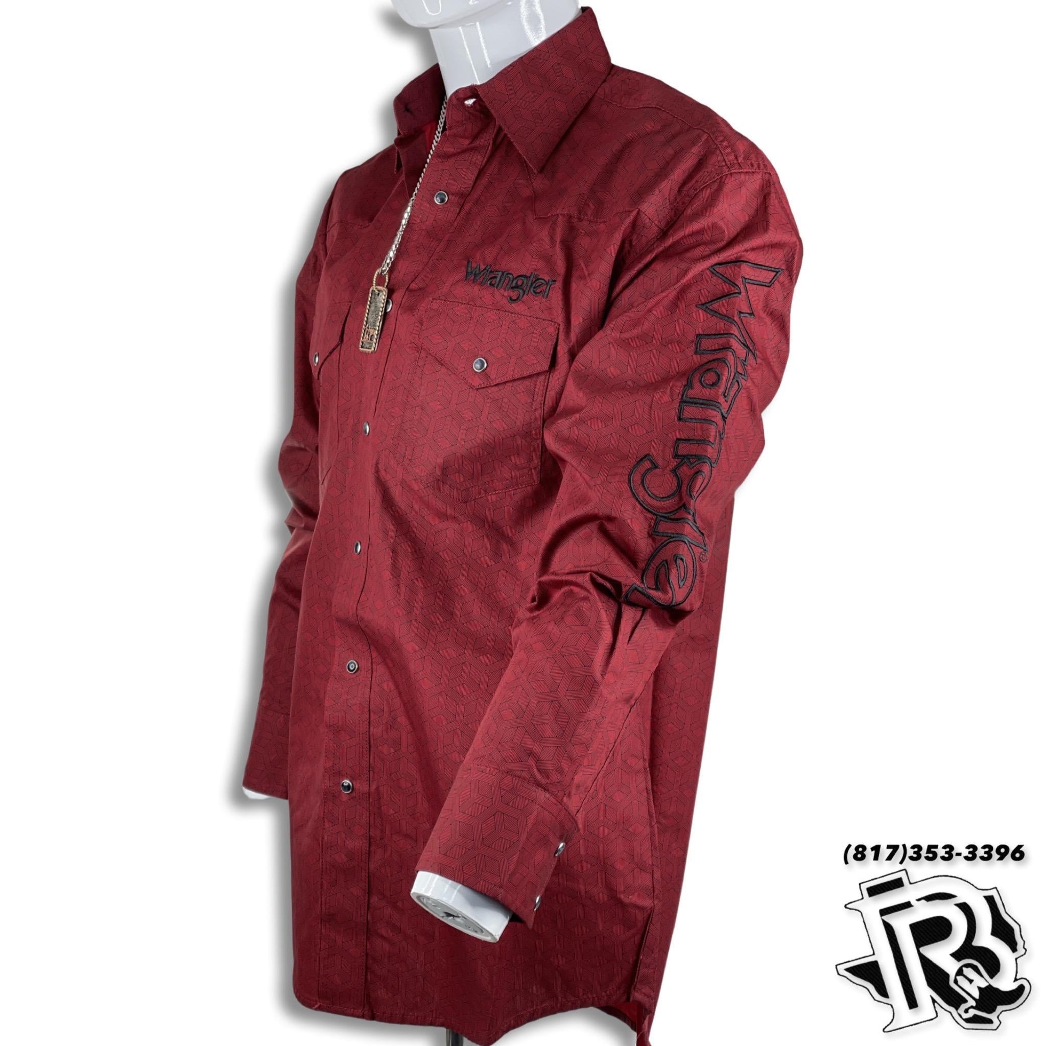 RED PATTERN | MEN WESTERN WRANGLER LONG SLEEVE SHIRT