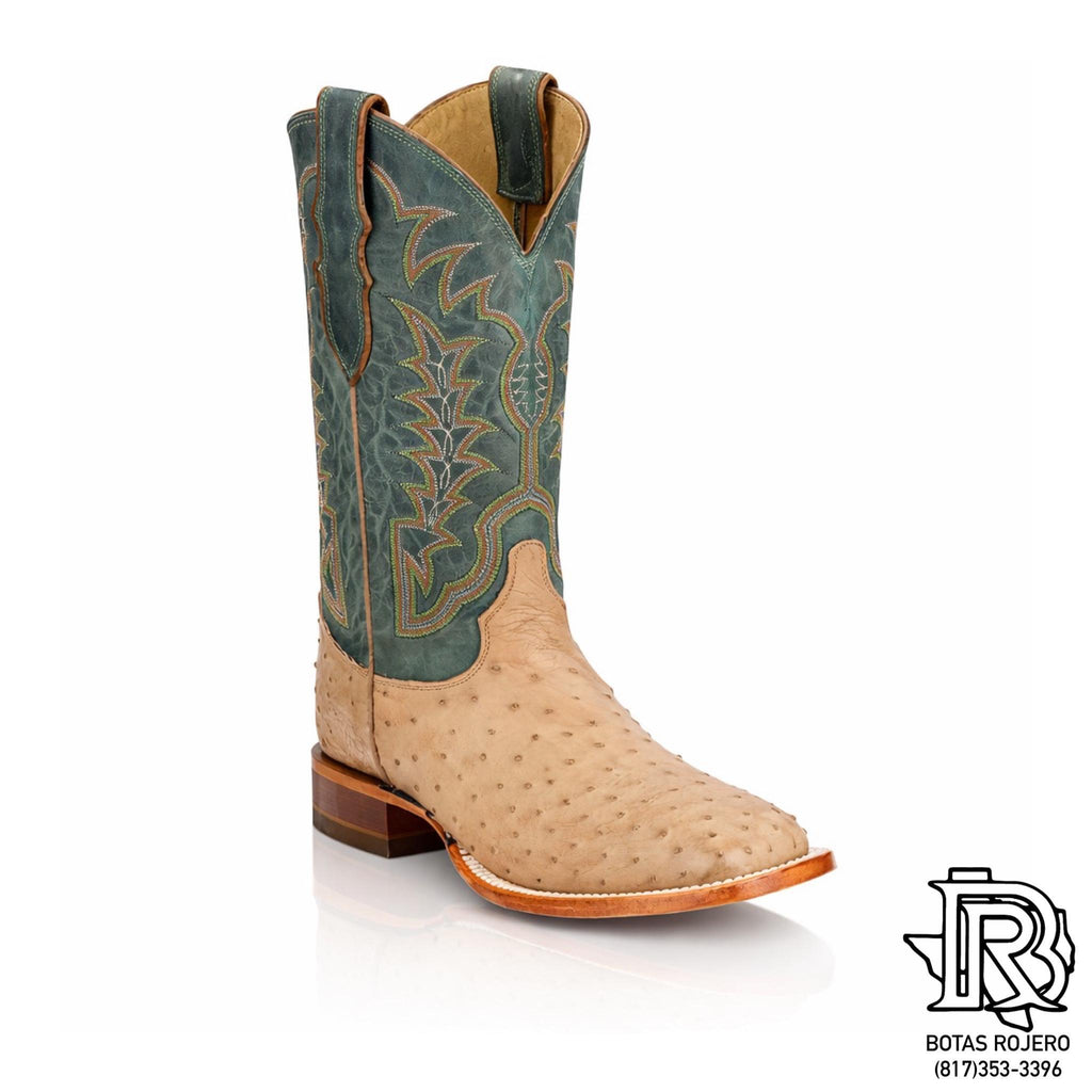 “ Frontier “ | JUSTIN MEN’S CHISOLM VINTAGE TAN FULL QUILL OSTRICH | JE8173