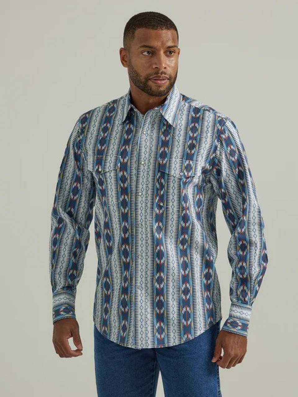 WRANGLER CHECOTAH CLASSIC FIT BLUE - MENS SHIRT |  112330351